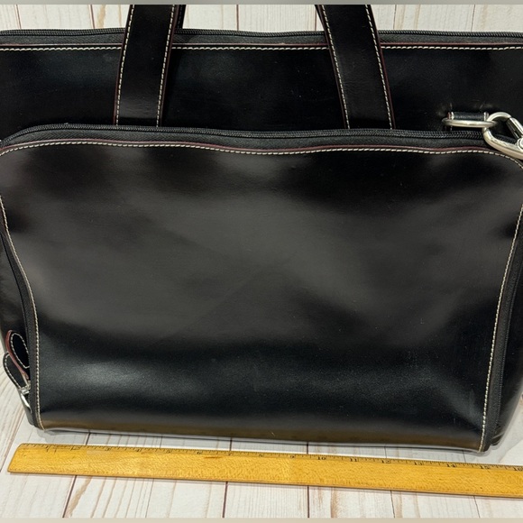 Samsonite Messenger Shoulder Bag Briefcase Black Multi Pockets Executive - Picture 4 of 13